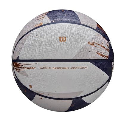 WILSON NBA Champagne Series Basketballs - color: White/Blue/Gold