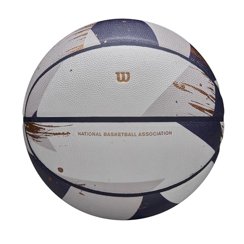WILSON NBA Champagne Series Basketballs - color: White/Blue/Gold