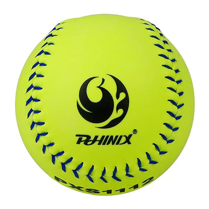 PHINIX Practice Fast-Pitch Softball Official Size and Weight Professional Quality 11" & 12" Options (COR .47 / Comp.375)