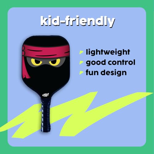Kids Pickleball Paddle Set of 2 - Includes 2 Pickleball Paddles with 2 Balls, Lightweight, Fiberglass, Better Control, Beginner Racket, Perfect Pickleball Gift for Children Ages 4-12, Yoza
