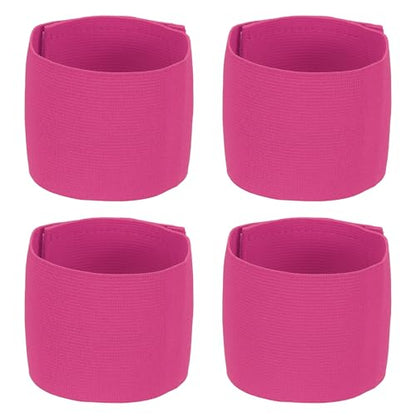 Soccer Captain Armband, Elastic Wrist Arm Bands Adjustable Player Team Leader Anti-Slip Badge Sports Accessories-Fit - color: Hot Pink
