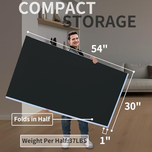 Ping Pong Table Top for Billiard Table - 9FT Foldable Table Tennis Table Topper for Pool Table with Net & Premium Foam Padding | Portable Table Tennis Conversion Top for Indoor Outdoor Games Black