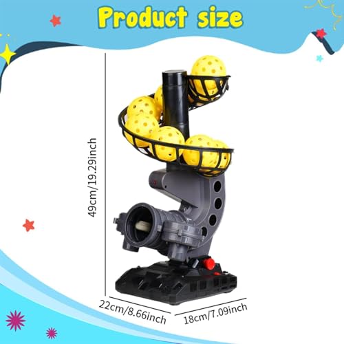 Portable Pickleball Machine for Solo Practice - 9 Ball Capacity, Tripod Compatible, Lightweight PP Construction
