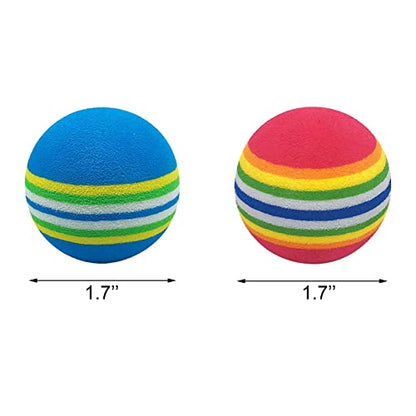 Medsuo 20pcs Practice Golf Balls Golf Training Balls Garden Soft Foam Elastic Golf Balls for Indoor/Outdoor Golf Practice - Red and Blue