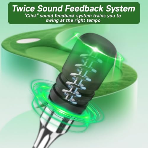 Golf Swing Speed Trainer, Golf Grip Trainer for Warm Up and Click Stick Tempo, Golf Swing Training Aid for Right Handed Golfers, Improves Flexibility, Balance & Swing Rhythm, Indoor & Outdoor Use