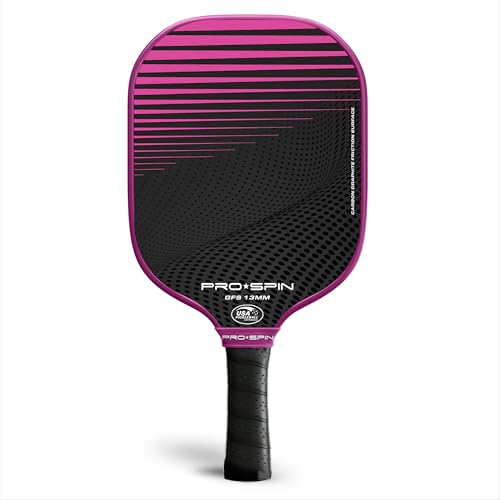 PRO-SPIN Carbon Fiber Pickleball Paddles Set of 2 | Lightweight Pickleball Set with Indoor/Outdoor Balls and Bag – Durable Pickle Ball Paddle Gift for Men, Women & Families - color: 2-Player Set | Blue/Pink