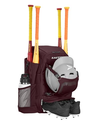 Easton Easton | Walk-off Ethos Backpack Equipment Bag | Baseball & Softball | Multiple Colors - color: Maroon