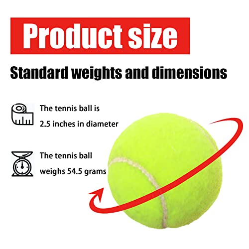 GKK 27 Pack Tennis Balls,Training Tennis Ball Pressure-Less Practising Bulk Tennis Balls for Youth/Beginners/Pet Dogs High Altitude Playing Balls - color: yellow