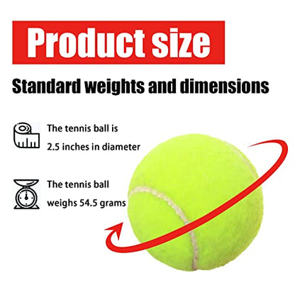 GKK 27 Pack Tennis Balls,Training Tennis Ball Pressure-Less Practising Bulk Tennis Balls for Youth/Beginners/Pet Dogs High Altitude Playing Balls - color: yellow