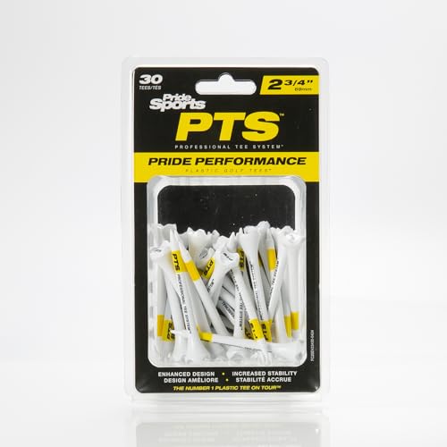 PrideSports PTS Plastic Golf Tees | 30 Count, 2-3/4 Inch | #1 Plastic Tee on Tour | Best for Drivers & Woods - size: 2-3/4", style: 30 Count