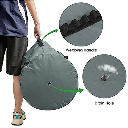 G4Free Extra Large Mesh Ball Carry Bag for Soccer, Basketball, Football, Volleyball, Swim - color: Grey