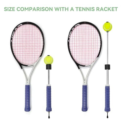 Tennis Swing & Serve Trainer, Retractable Click Feedback Training Tool, Improve Rhythm and Fluidity of Serve, Forehand, Backhand, Smash, Slice, Warm Up Stick for Indoor & Outdoor Practice