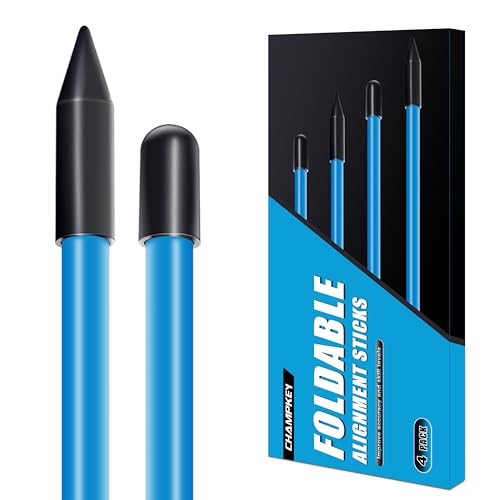 CHAMPKEY Premium Foldable 40" Golf Alignment Sticks 4 Pack - Posture Correction and Shot Accuracy Golf Training Aid