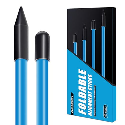 CHAMPKEY Premium Foldable 40" Golf Alignment Sticks 4 Pack - Posture Correction and Shot Accuracy Golf Training Aid