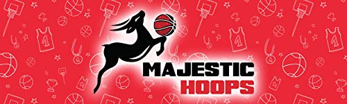 Majestic Hoops Mini Basketball Hoop - Indoor Basketball Hoop - Durable Plastic Basketball Hoop for Kids and Adults - No Assembling - Premium Basketball Game with Ball and Pump
