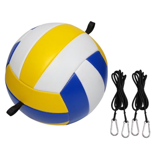 Volleyball Training Equipment Aid,Volleyball Spike Trainer,Suitable for Serving,Spike and Jump Training,Equipped with Elastic Ropes for Hanging and Practice Volley Ball.-Two Ear
