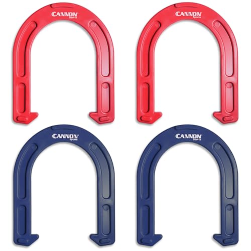Cannon Sports 13pc Horseshoe Game Set – Portable Indoor/Outdoor Lawn Game with Safe Plastic Horseshoes & Carry Bag – Perfect for Backyard, Tailgates, Camping, and PE Classes