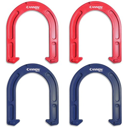 Cannon Sports 13pc Horseshoe Game Set – Portable Indoor/Outdoor Lawn Game with Safe Plastic Horseshoes & Carry Bag – Perfect for Backyard, Tailgates, Camping, and PE Classes
