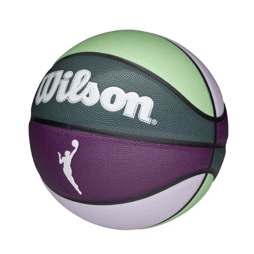 WILSON WNBA Heir Series Basketballs - Women's Official, Size 6-28.5" - color: Purple/Turquoise