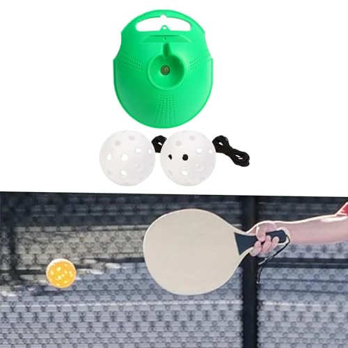 DYNWAVE Pickleball Trainer Pickleball Training Tool with Pickleball Ball Rope Enhances Skills Self Study Sports Pickleball Equipment, White