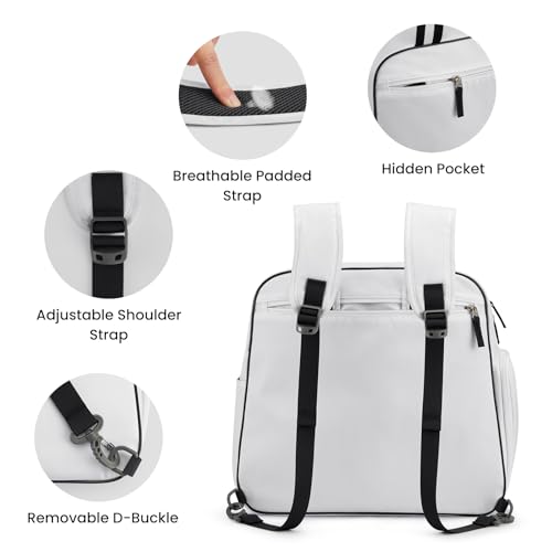 G4Free Pickleball Bag, Pickleball Bag Tote for Women and Men - color: White