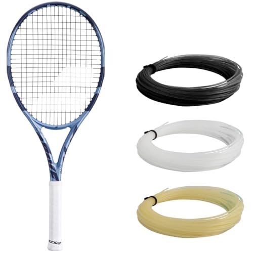 Babolat Pure Drive Lite 11th Gen Tennis Racquet Strung with 16g Syn Gut at Mid-Range Tension - color: Black String, size: 4 1/4" Grip