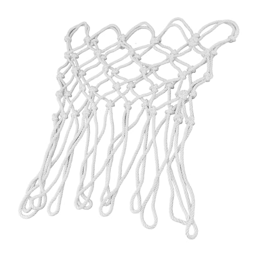 Basketball Net Replacement, All Weather Polyester, White - Durable Anti Whip Design, Fits Standard Indoor Outdoor Rims, Professional Use