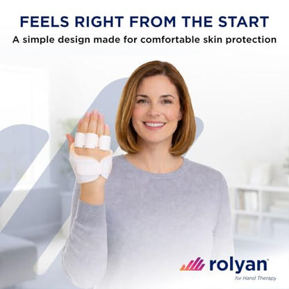 Rolyan – Palm Protector – Right Hand – Finger Separator Glove – Single Pack, Soft Padded Palm Guard for Hand Contractures and Finger Spasticity, Lightweight Hand Protector, Washable - size: With Finger Separator, style: Right Hand