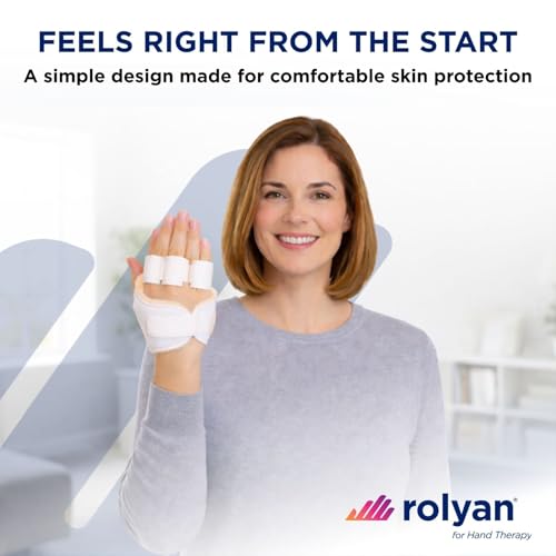 Rolyan – Palm Protector – Left Hand – Finger Separator Glove – Single Pack, Soft Padded Palm Guard for Hand Contractures and Finger Spasticity, Lightweight Hand Protector, Washable - size: With Finger Separator, style: Left Hand