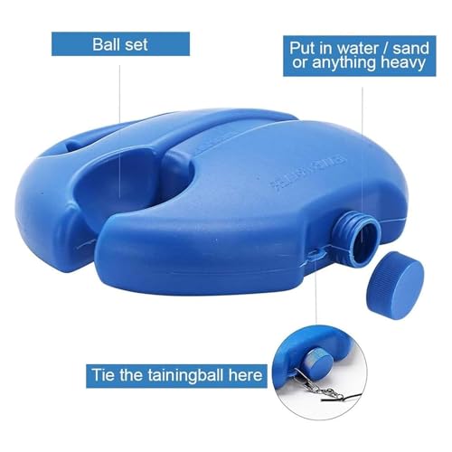 Tennis Trainer Rebound Ball with 3 String Balls, Portable Solo Training Equipment for Beginners, Self Practice Sport Exercise Tool (Blue)