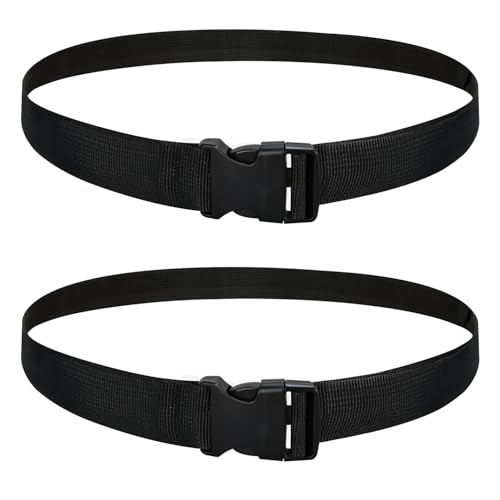 DkOvn 2 Pack Football Belts, 52 to 57 Inches Long, with Stainless Steel D Rings, for Youth, Adults