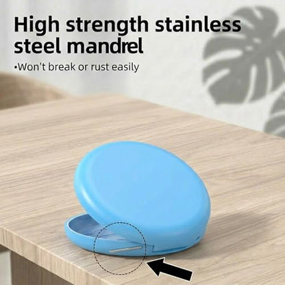 Retainer Case, Aligner Case, Retainer Mouth Guards Travel Case with Removable Food Grade Silicone (Blue Shell+Light Blue Silicone). - color: Blue-1