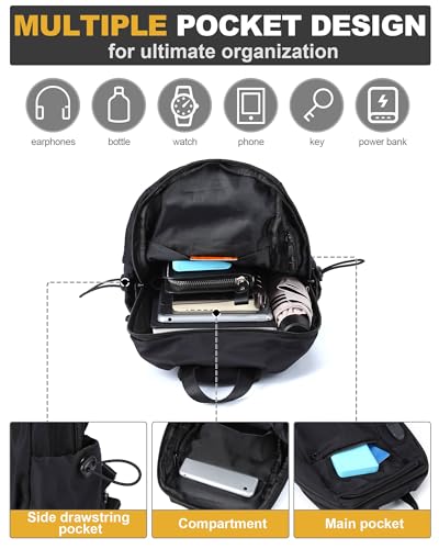 SEAFEW Medium Black Black Sling Bag for Men and Women - Sport Crossbody Backpack for Pickleball, Tennis, Racketball - color: Black-medium