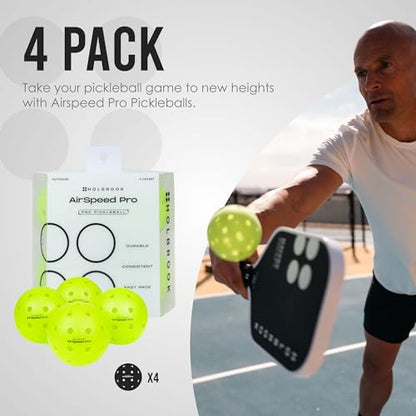 Holbrook Outdoor Pickleball Balls, Accessories, Soft Plastic Outdoor Balls, Professional Pickleball Gear - size: 4 Pack