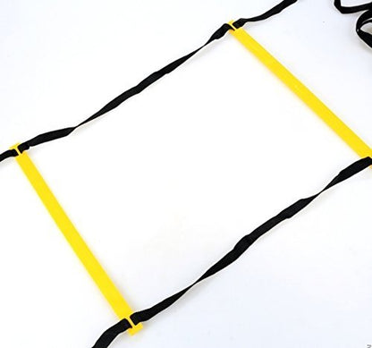 wellsem® Durable Speed Agility Ladder with Carry Bag for Soccer Exercise Training (7 Size Choice) (23ft 17rungs (7m 17rungs))