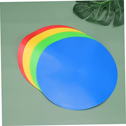 Garneck 4pcs Reusable Markers for Soccer Training Football Marker Dishes Red Yellow and for Drills and Exercises