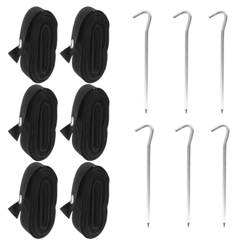 1 Set Beach Volleyball Lines - Highly Visible Volleyball Court Boundary Lines with Anchors - Weatherproof Court Marker for Outdoor Summer Sports Training Blue - color: Black