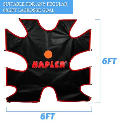 Kapler Lacrosse Goal Shooting Targets - 6x6ft Corner Target for Shooting Practice - Lacrosse Gifts for Boys and Girls - Fits Official Size Goals - style: With 8 Corner Pocket
