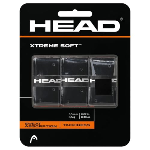 Head Xtreme Soft Racquet Overgrip - color: Black, size: 3-Pack
