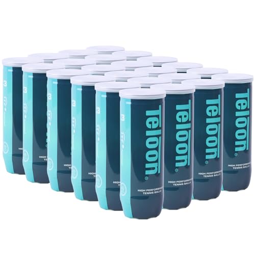 Teloon Championship Tennis Balls - Extra Duty - Regular Duty Felt Pressurized Tennis Balls - color: 24 Cans , 72 Balls
