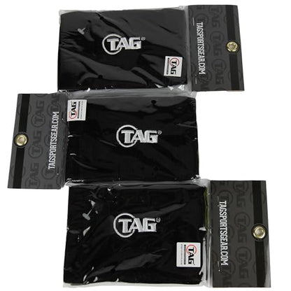 TAG Adult Wrist Coach 5 Pack, Five Window Size 5" x 3", Baseball Softball Football Play Coach Playbook Quarterback Wristband, Black