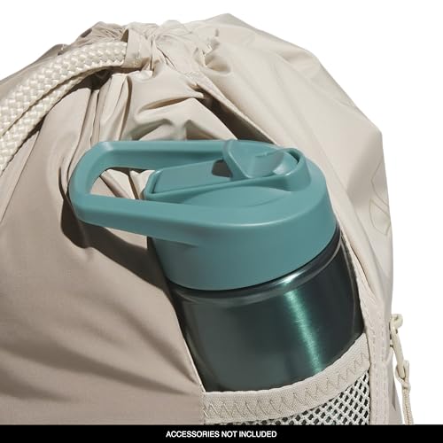 adidas Alliance Sackpack – Drawstring Backpack for Sports, Small Gym Bag - color: Crystal Linen Beige/Trace Khaki/3