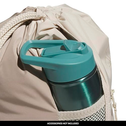 adidas Alliance Sackpack – Drawstring Backpack for Sports, Small Gym Bag - color: Crystal Linen Beige/Trace Khaki/3