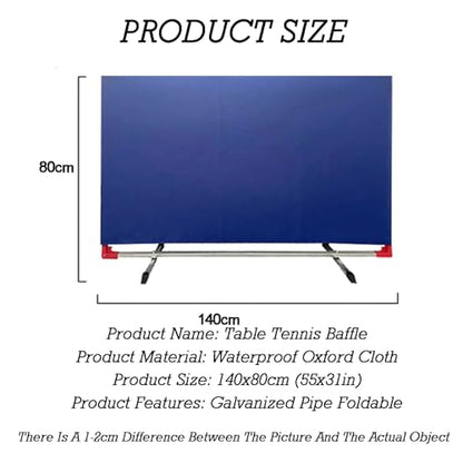 Portable Table Tennis Court Surround Ball Baffle,Stainless Steel Pipe Frame,for Playground Gym Office Use