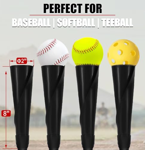 TARUMG Portable Batting Tee for Baseball/Softball, Height Adjustment from 25-47 inches, Heavy Duty Baseball Tee with Detachable Rubber Top, Easy Assembly Hitting Tee for Kids/Youth/Adults - style: Silver 25‘’-37‘’
