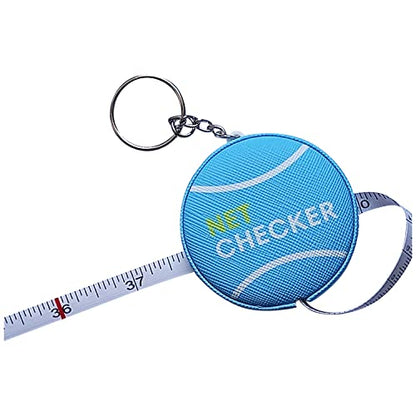 Scoring Right Net Checker Tennis Net Height Measuring Tape and Keyring - color: Blue