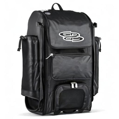 Boombah Catchers Superpack Hybrid Rolling Bat Bag - Multiple Colors - Wheeled & Backpack Version - color: Black