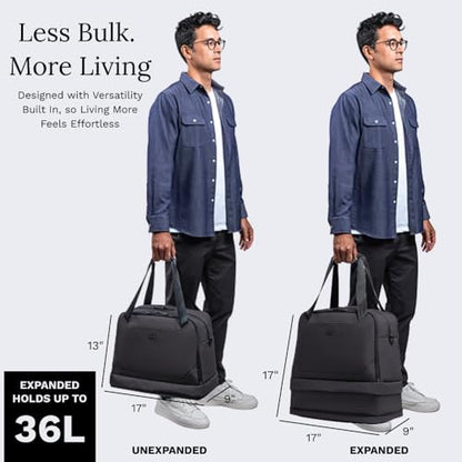 Knack Expandable Metro Duffel Midnight Black - color: Midnight Black, style: Metro Duffel