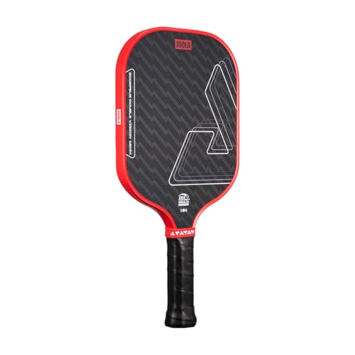 JOOLA Double Vision 16mm Pickleball Paddle - Signature and Standard Shape - Aramid Surface for Softer Responsive Touch - SK Film for Reduce Vibration - USAP Approved - NFC Chip Enabled - color: Blaze Red, size: Scorpeus