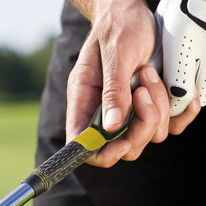 Golf Grip Trainer Attachment for Kids and Woman Beginner Training Equipment for Improving Hand Positioning on Golf Club Right Handed Golf Swing Trainer 6 Inches - color: Yellow